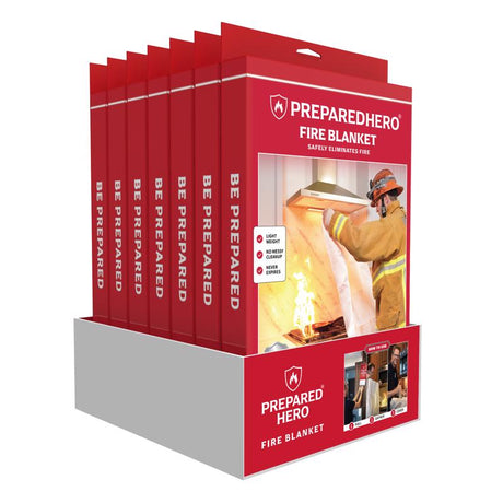 Prepared Hero Fire Blanket For Household, Pack of 7