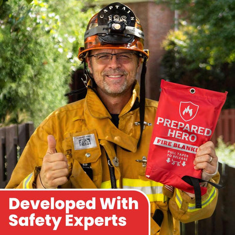 Prepared Hero Fire Blanket For Household, Pack of 7