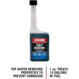 STA-BIL 360 Marine Gasoline Ethanol Treatment and Fuel Stabilizer 10 oz, Pack of 12