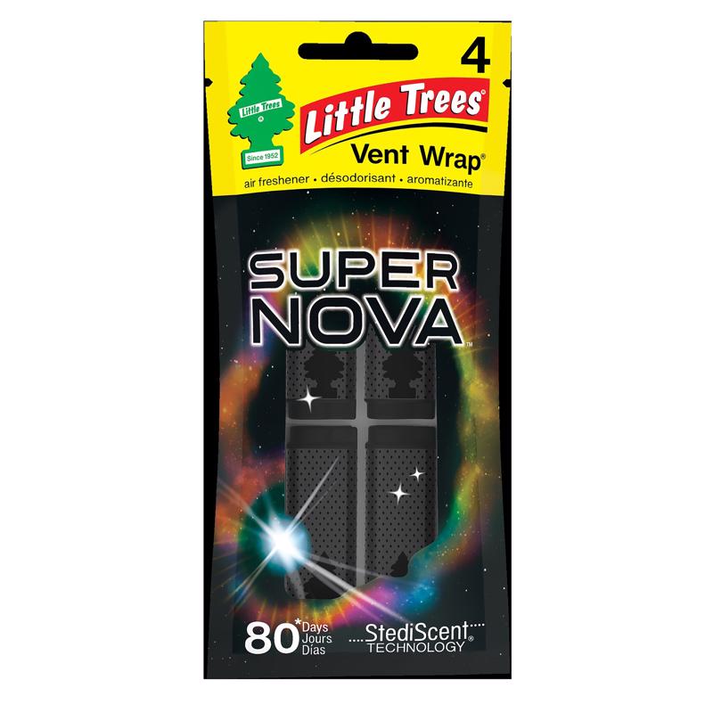 Little Trees Vent Wrap Supernova Scent Car Air Freshener Solid 4 pk, Pack of 24