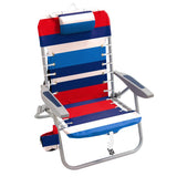 Rio Brands 4-Position Assorted Beach Backpack Chair, Pack of 4