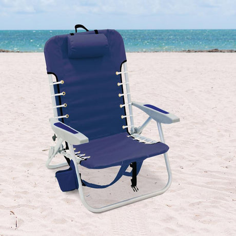 Rio Brands 4-Position Assorted Beach Backpack Chair, Pack of 4