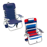 Rio Brands 4-Position Assorted Beach Backpack Chair, Pack of 4