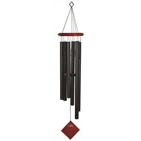Woodstock Chimes Black Aluminum/Wood 37 in. Wind Chime