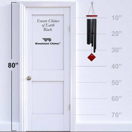 Woodstock Chimes Black Aluminum/Wood 37 in. Wind Chime