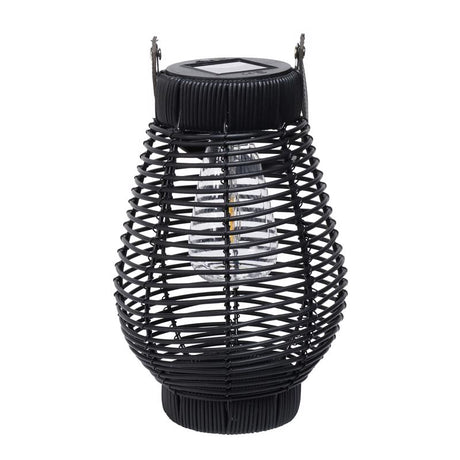 Exhart Black Plastic 14 in. H Lantern