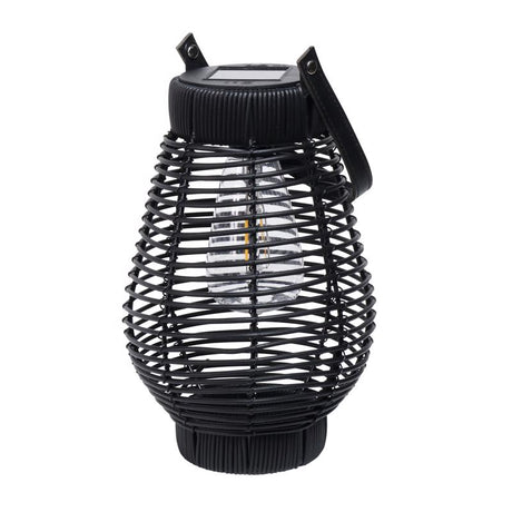 Exhart Black Plastic 14 in. H Lantern