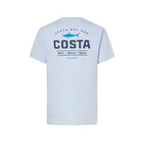 Costa M Short Sleeve Men's Crew Neck Light Blue Topwater Tee Shirt