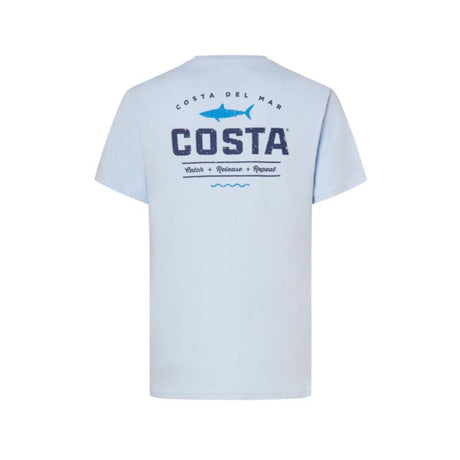 Costa L Short Sleeve Men's Crew Neck Light Blue Topwater Tee Shirt