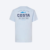 Costa L Short Sleeve Men's Crew Neck Light Blue Topwater Tee Shirt