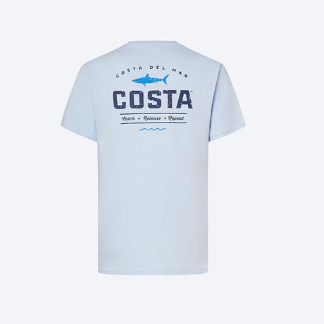 Costa L Short Sleeve Men's Crew Neck Light Blue Topwater Tee Shirt