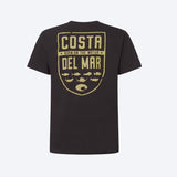 Costa XL Short Sleeve Men's Crew Neck Washed Black Species Shield Tee Shirt