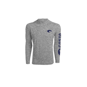 Costa L Long Sleeve Men's Crew Neck Heather Gray Tee Shirt