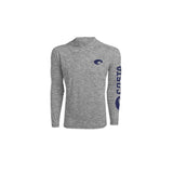 Costa XL Long Sleeve Men's Hooded Heather Gray Technical Hood Tee Shirt
