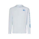 Costa M Long Sleeve Men's Hooded Arctic Blue Technical Hood Tee Shirt