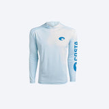 Costa L Long Sleeve Men's Hooded Arctic Blue Technical Hood Tee Shirt
