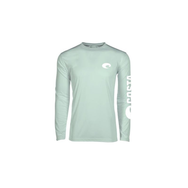 Costa XXL Long Sleeve Men's Crew Neck Mint Technical Crew Tee Shirt