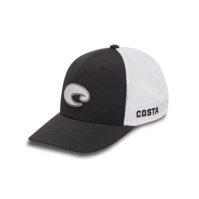 Costa Poly Performance Trucker Hat Black/White L/XL