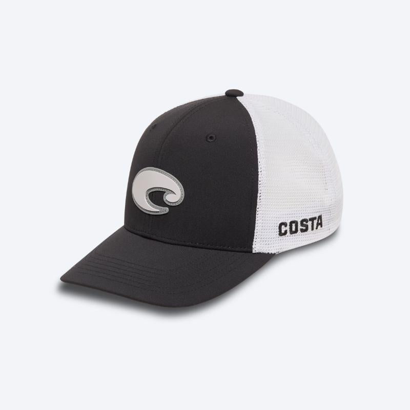 Costa Poly Performance Trucker Hat Black/White L/XL