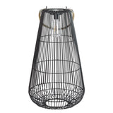Exhart Black Plastic 21.5 in. H Lantern
