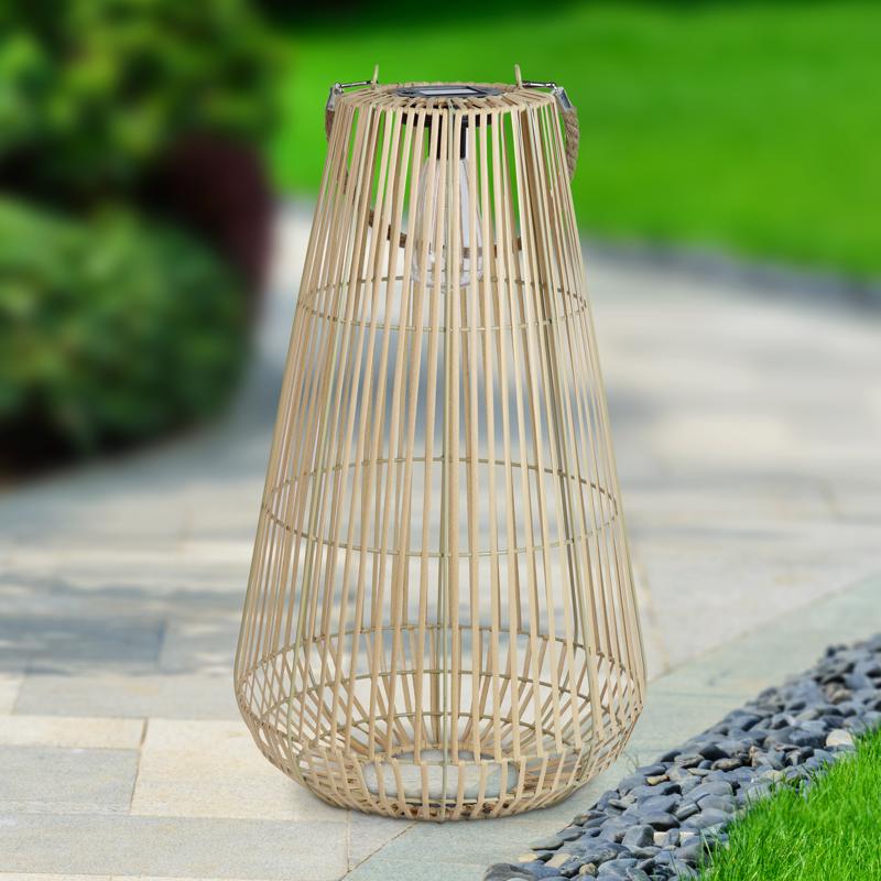 Exhart Tan Plastic 21.5 in. H Lantern