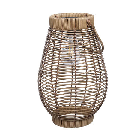 Exhart Tan Plastic 9.5 in. H Lantern