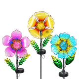 Exhart Multicolored Glass/Metal 33 in. H Pansy Flowers Yard Stake, Pack of 12