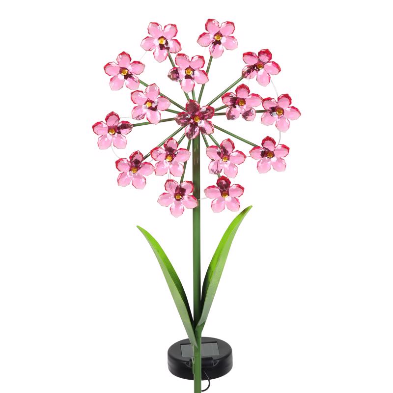 Exhart Pink Acrylic/Metal 31 in. H Flower Garden Yard Stake, Pack of 6