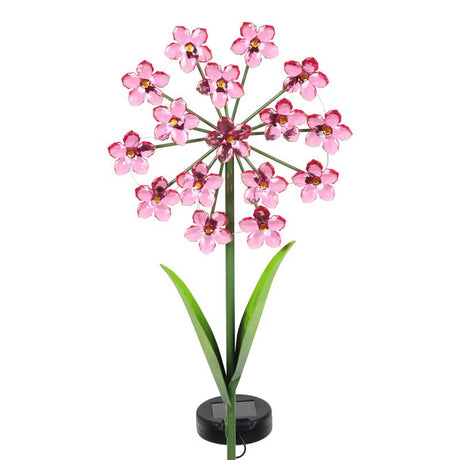 Exhart Pink Acrylic/Metal 31 in. H Flower Garden Yard Stake, Pack of 6