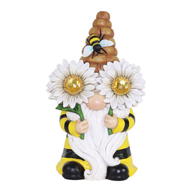 Exhart Assorted Resin 11 in. H Beekeeper Gnome Solar Statue, Pack of 3