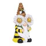 Exhart Assorted Resin 11 in. H Beekeeper Gnome Solar Statue, Pack of 3