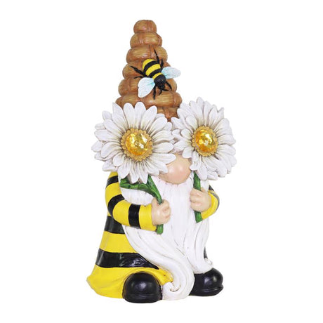 Exhart Assorted Resin 11 in. H Beekeeper Gnome Solar Statue, Pack of 3