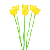 Exhart Yellow Metal/Plastic 27 in. H Flower Spray Solar Garden Stake, Pack of 12