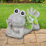 Exhart Assorted Resin 7.5 in. H Frog w/Succulents Statue, Pack of 4