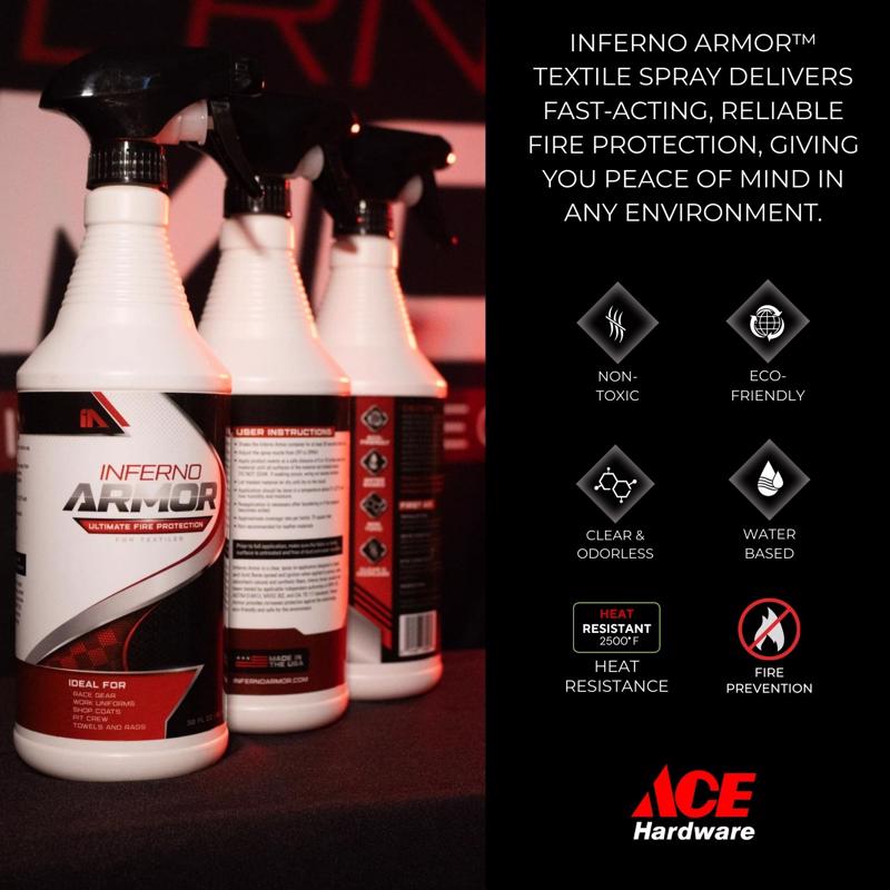 Inferno Armor Textile Spray 16 oz Fire Suppressor For Home/Workshops, Pack of 12