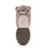 Bark Brown Cotton/Rubber PB Beaver Dog Toy Medium, Pack of 3