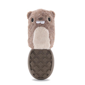 Bark Brown Cotton/Rubber PB Beaver Dog Toy Medium, Pack of 3