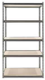 ProSource 310-ORG1505W Boltless Shelving Unit with Particle Boards, 4000 lb, 5-Shelf, 36 in OAW, 18 in OAD, 72 in OAH