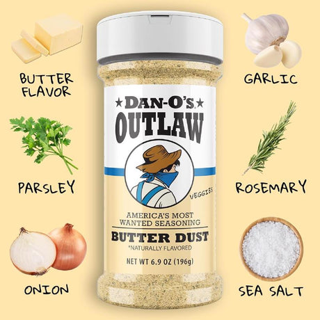 Dan-O's Outlaw Butter Dust BBQ Seasoning 6.9 oz