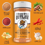 Dan-O's Outlaw Sweet & Tangy BBQ BBQ Seasoning 8.5 oz