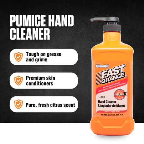 Fast Orange Citrus Scent Pumice Hand Cleaner 48 oz, Pack of 4