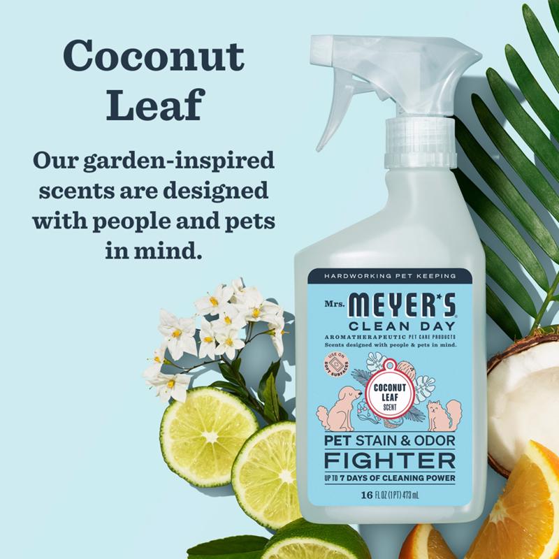 Mrs. Meyer's Clean Day Pets Liquid Odor & Stain Eliminator 16 oz, Pack of 6