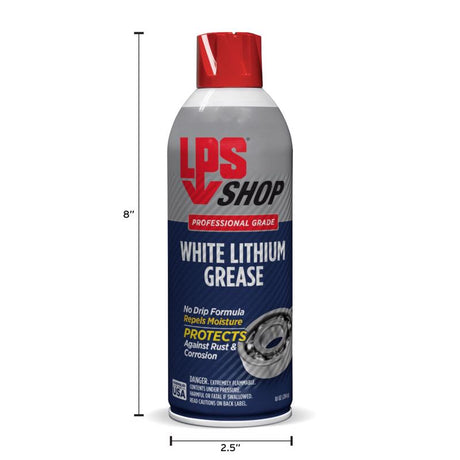 LPS White Lithium Grease 10 oz, Pack of 12