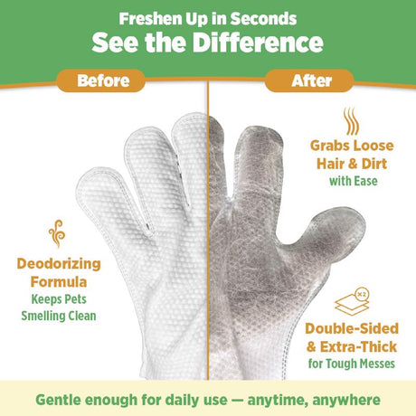 Wondurdog White Unscented All Pets Glove Wipes 8.2 oz 6 pk