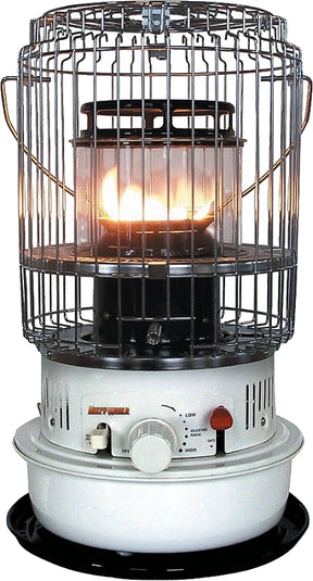 Comfort Glow KW-12A Portable Heater, 1.1 gal Fuel Tank, Kerosene, 10500 Btu, 500 sq-ft Heating Area, Gray