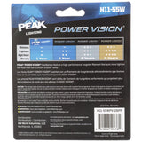 Peak Power Vision Halogen Forward Lighting Automotive Bulb H11-55W