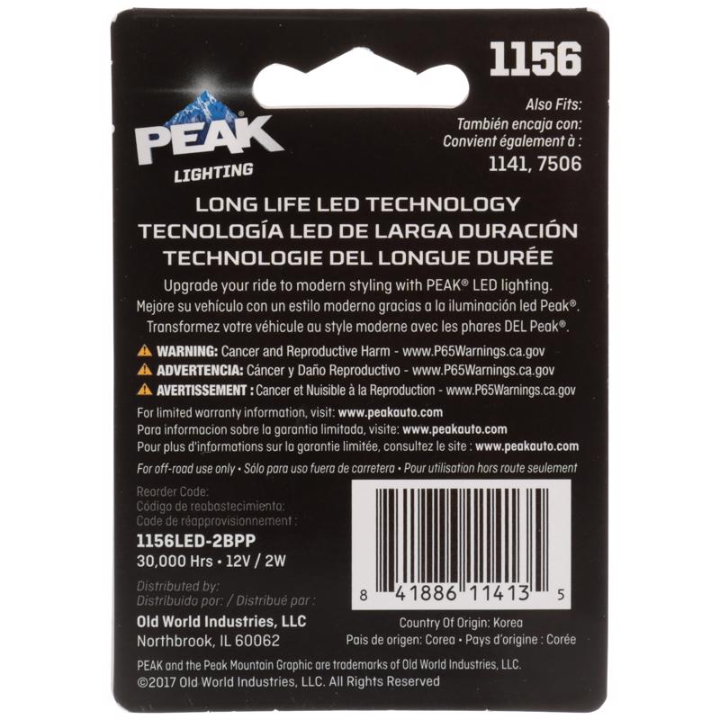 Peak LED Forward Lighting Miniature Automotive Bulb 1156