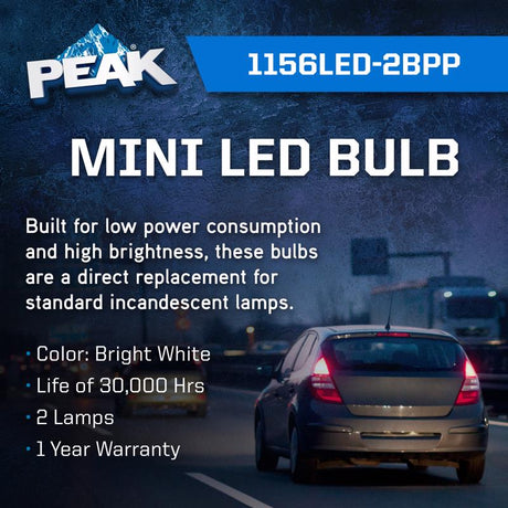 Peak LED Forward Lighting Miniature Automotive Bulb 1156
