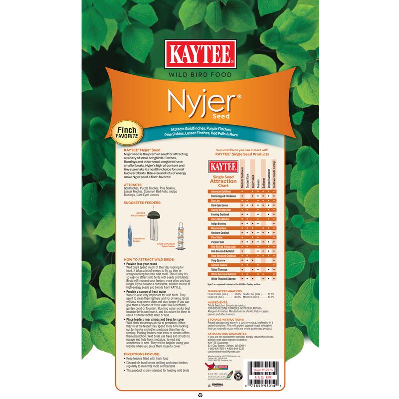 Kaytee Nyjer Songbird Nyger Thistle Seed Wild Bird Food 20 lb