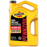 Pennzoil Full Synthetic 0W-20 High Mileage Motor Oil 5 qt 1 pk, Pack of 3